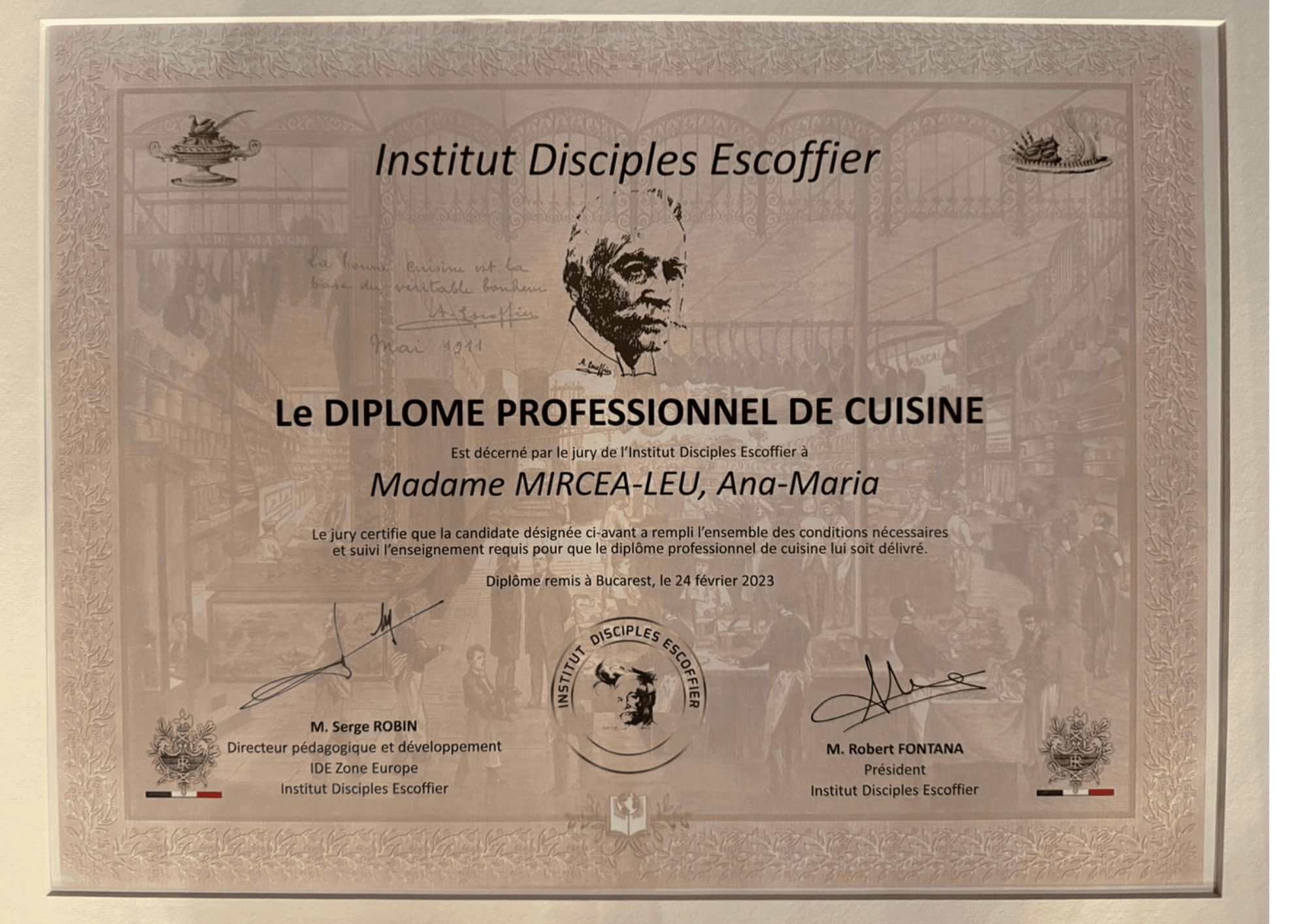 Le Diplôme Professionnel de Cuisine — București, 24 februarie 2023