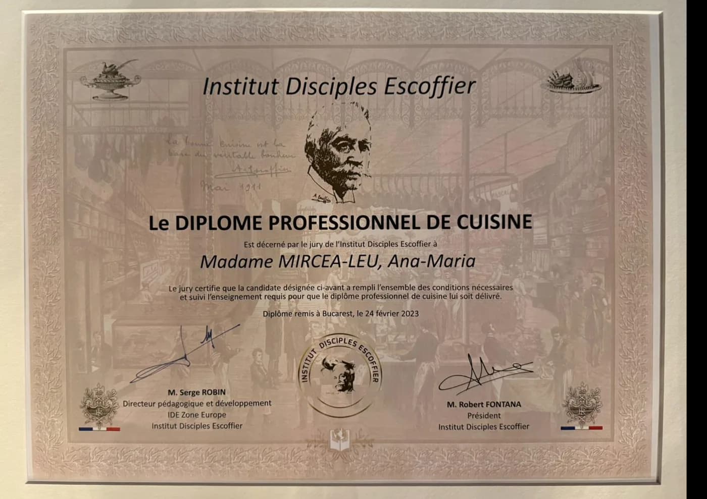 Le Diplôme Professionnel de Cuisine — Bucharest, 24 February 2023